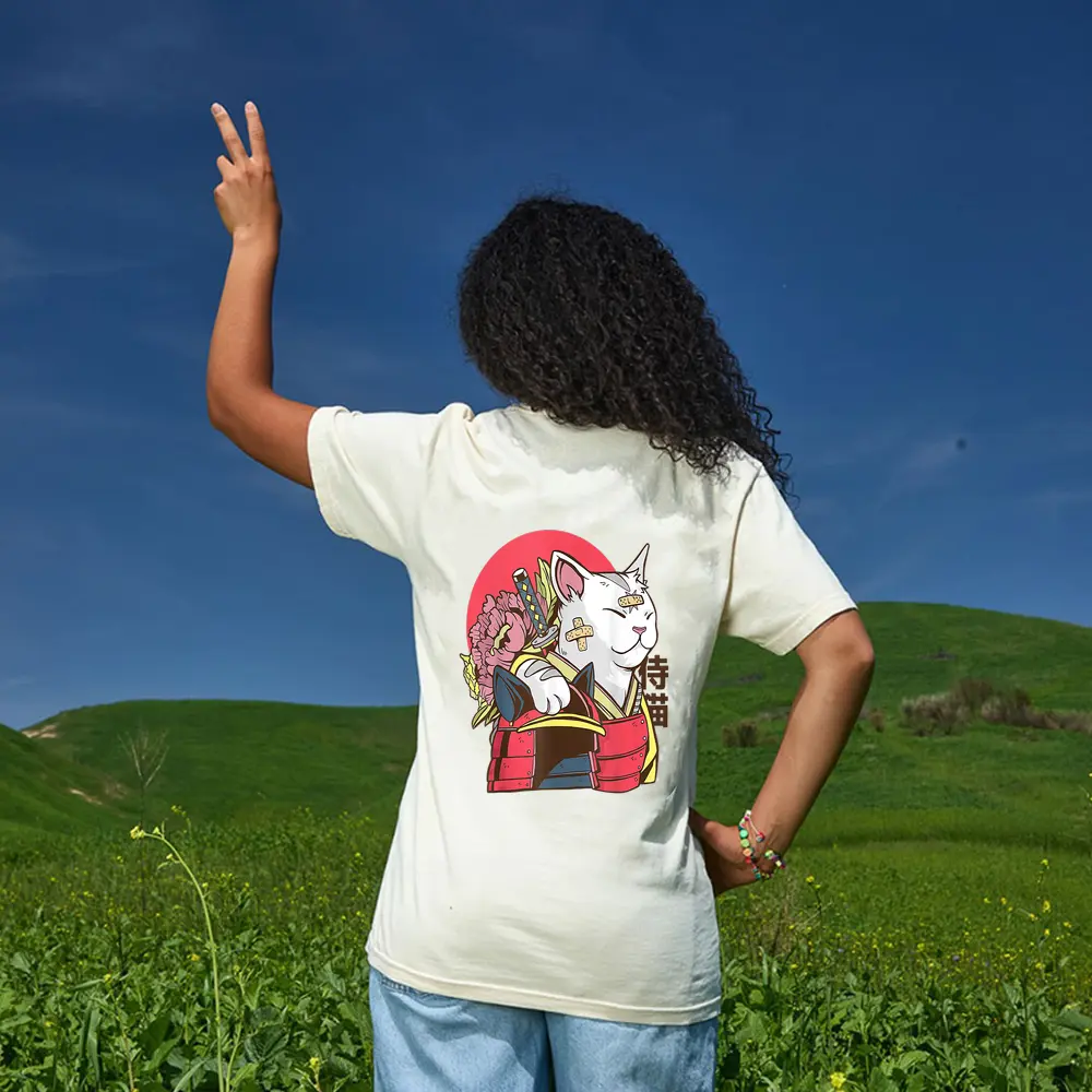 Anime Cat Waifu Who Loves Anime Ramen And Sketching Japan T-Shirt - Cream Anime Cat Waifu Who Loves Anime Ramen And Sketching Japan T-Shirt - Cream