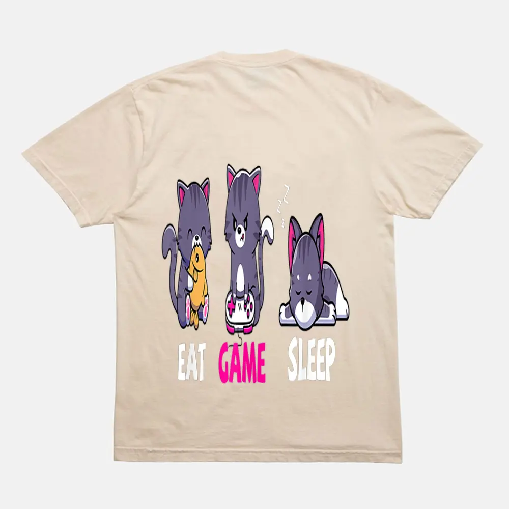 Anime Gamer Gaming Video Games Cat Lover Kawaii Neko T-Shirt - Cream Anime Gamer Gaming Video Games Cat Lover Kawaii Neko T-Shirt - Cream