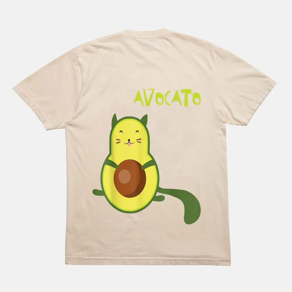 Avocato Funny Cute Cat Avocado Gift For Vegan T-Shirt - Cream Avocato Funny Cute Cat Avocado Gift For Vegan T-Shirt - Cream