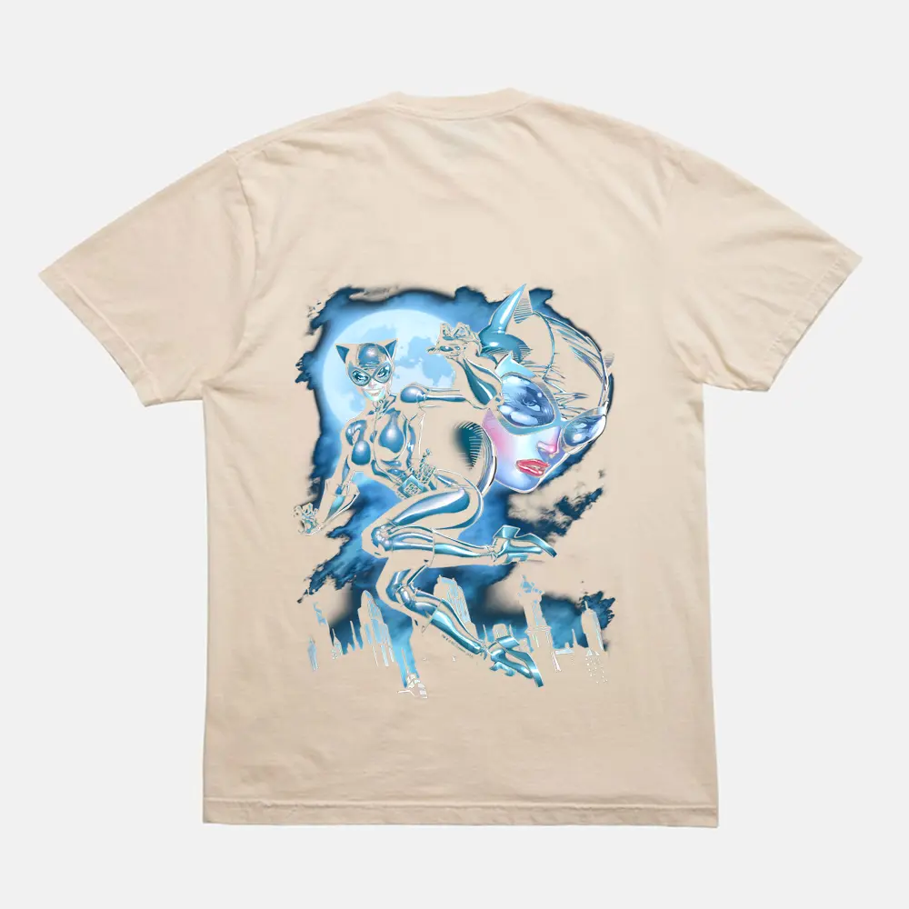Batman Moonlight Catwoman T-Shirt - Cream Batman Moonlight Catwoman T-Shirt - Cream