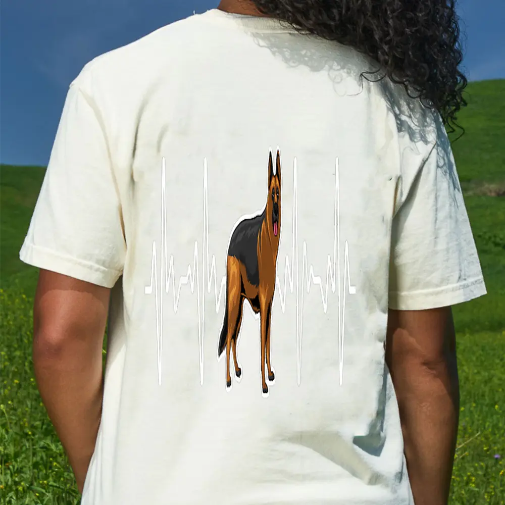 Best German Shepherd Art Men Women Dog German Shepherd Lover T-Shirt - Cream
