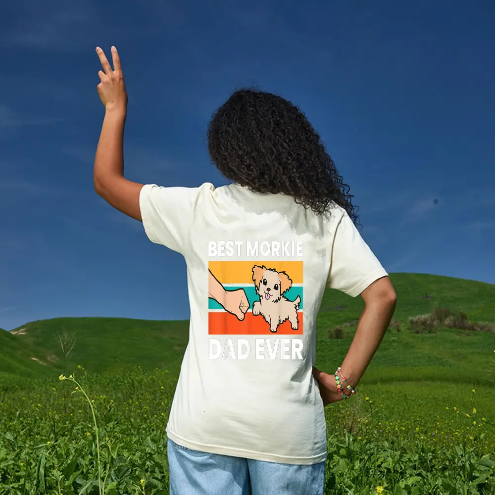 Best Morkie Dad Ever Pet Morkie Dog T-Shirt - Cream Best Morkie Dad Ever Pet Morkie Dog T-Shirt - Cream