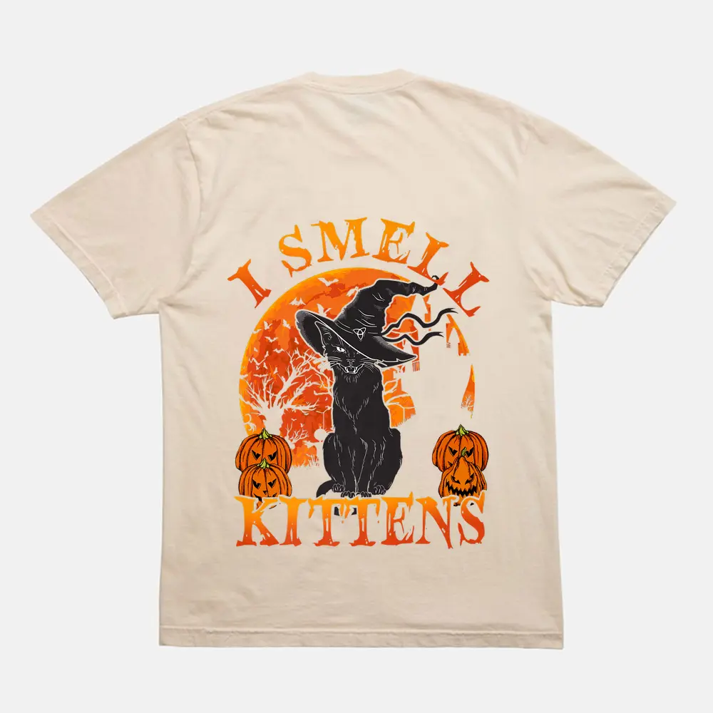 Black Cat Halloween-Shirt I Smell Kittens Women Men Kids Premium T-Shirt - Cream Black Cat Halloween-Shirt I Smell Kittens Women Men Kids Premium T-Shirt - Cream
