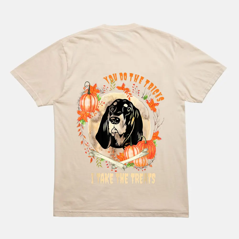 Black Tan Coonhound Dog Owner Halloween Humor Funny T-Shirt - Cream Black Tan Coonhound Dog Owner Halloween Humor Funny T-Shirt - Cream