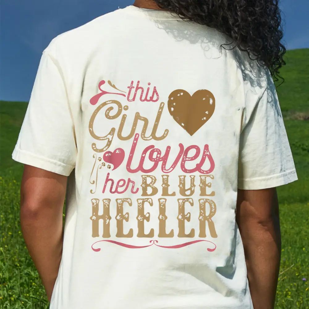 Blue Heeler  - ACD Australian Cattle Dog Gift Dogs T-Shirt - Cream