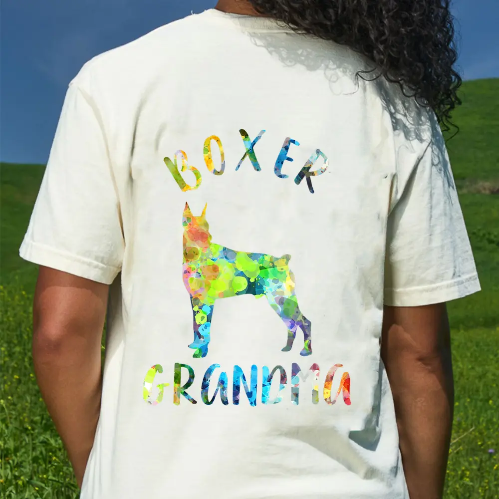 Boxer Grandma Dog Grandma Funny Boxer Owner T-Shirt - Cream