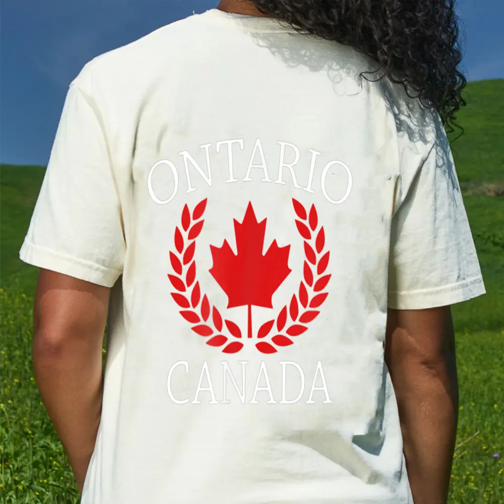 Canada Flag Canadian Cat Sunglasses Funny T-Shirt - Cream