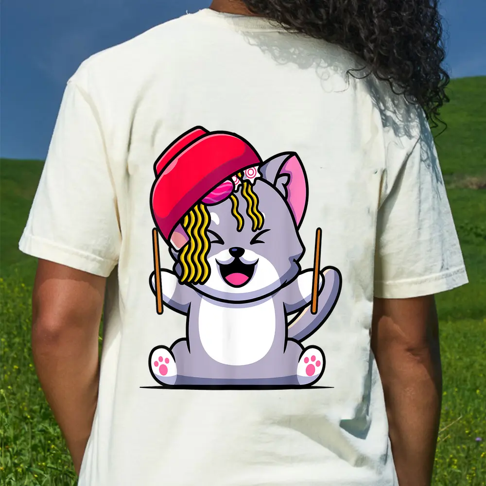 Cat Boba Tea Bubble Tea Anime Kawaii Neko For Girls Nager Ver 2 T-Shirt - Cream