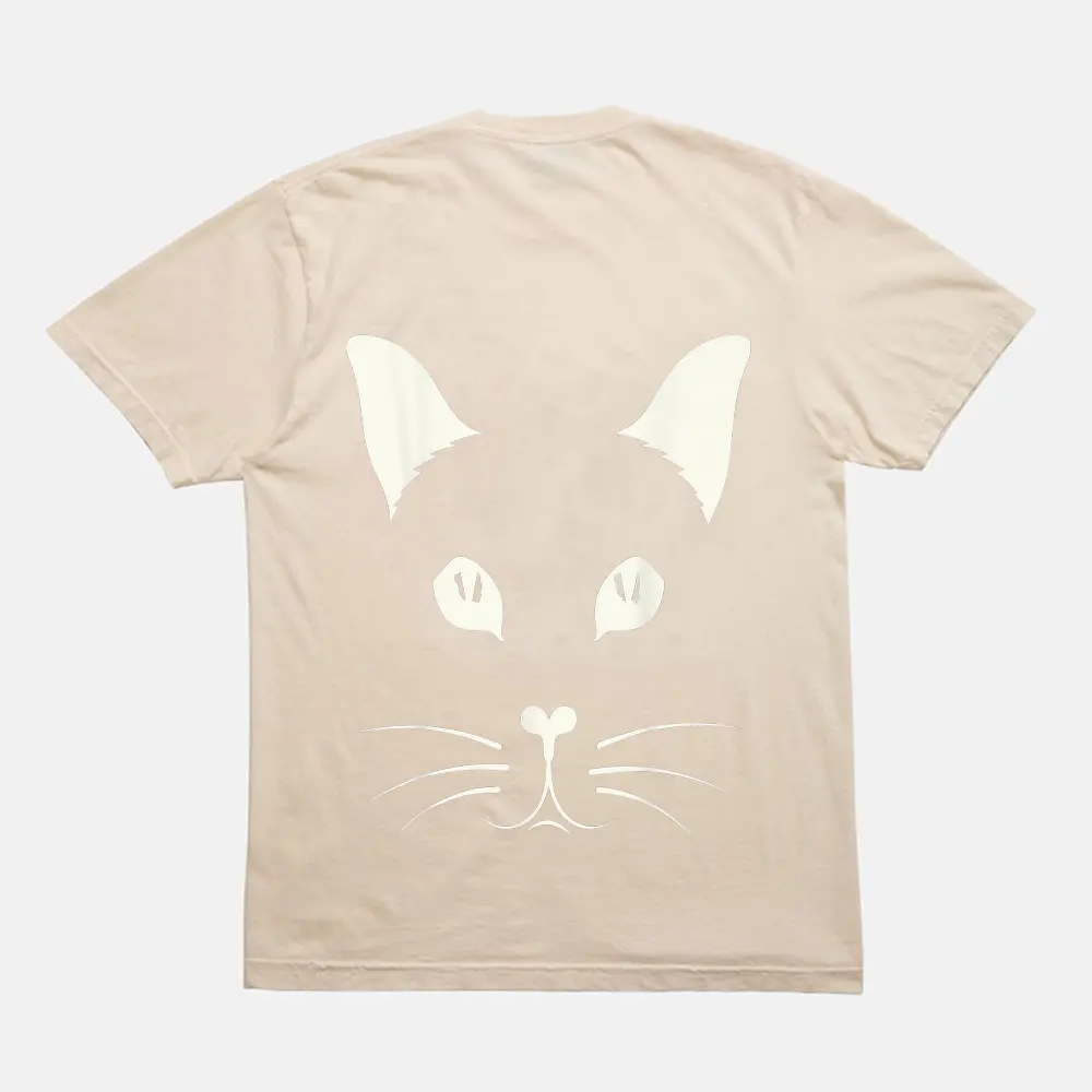 Cat Face Halloween Costumes Gifts T-Shirt - Cream Cat Face Halloween Costumes Gifts T-Shirt - Cream