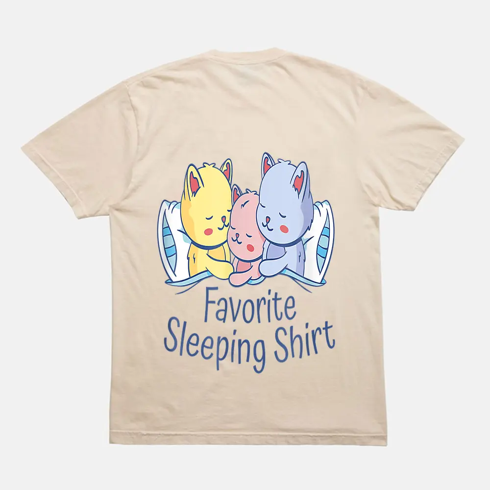 Cat Pyjamas House Cat Rent Kitten Cat Owners T-Shirt - Cream Cat Pyjamas House Cat Rent Kitten Cat Owners T-Shirt - Cream