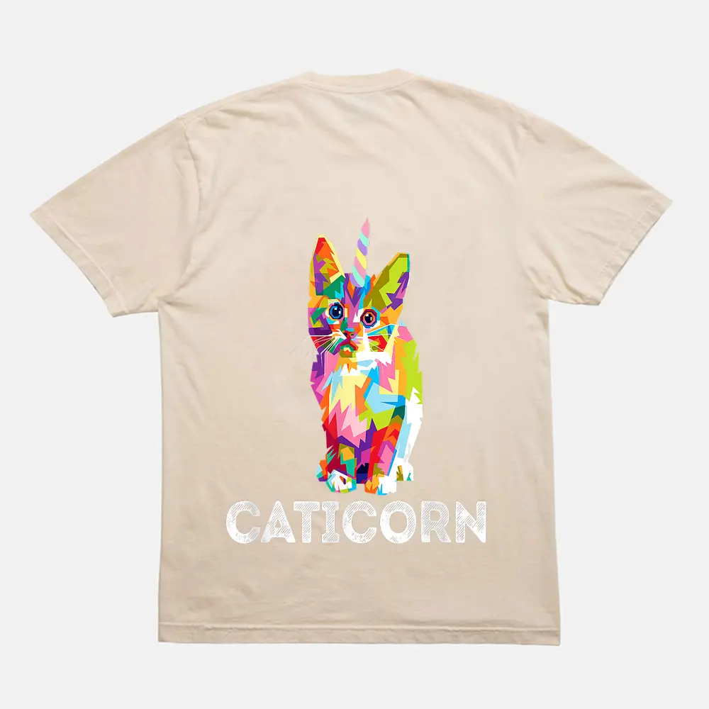 Caticorn Unicorn Cat Unikitty Kittycorn Meow Girls Women T-Shirt - Cream Caticorn Unicorn Cat Unikitty Kittycorn Meow Girls Women T-Shirt - Cream