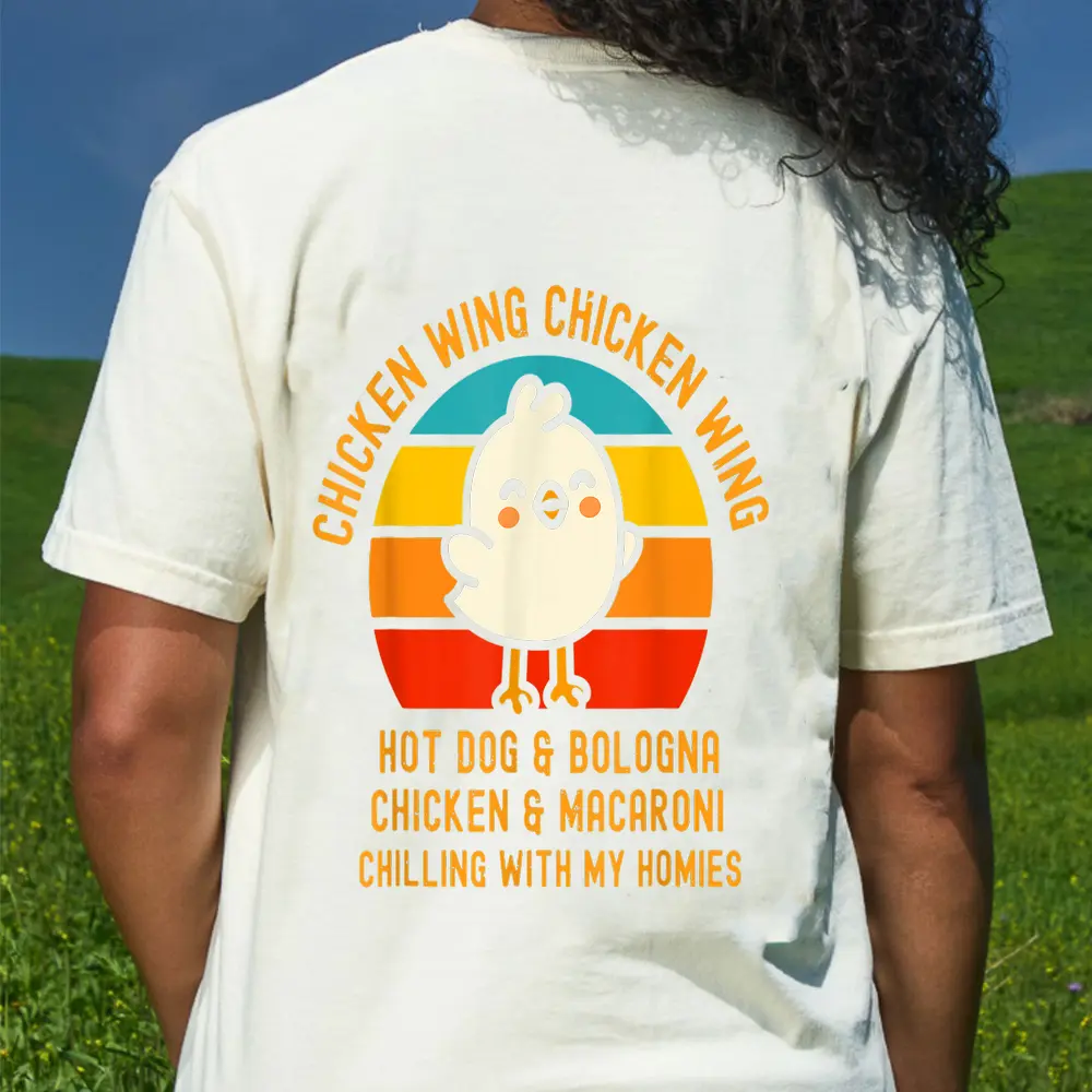 Chicken Wing Chicken Wing Hot Dog And Bologna Funny Toddler T-Shirt - Cream