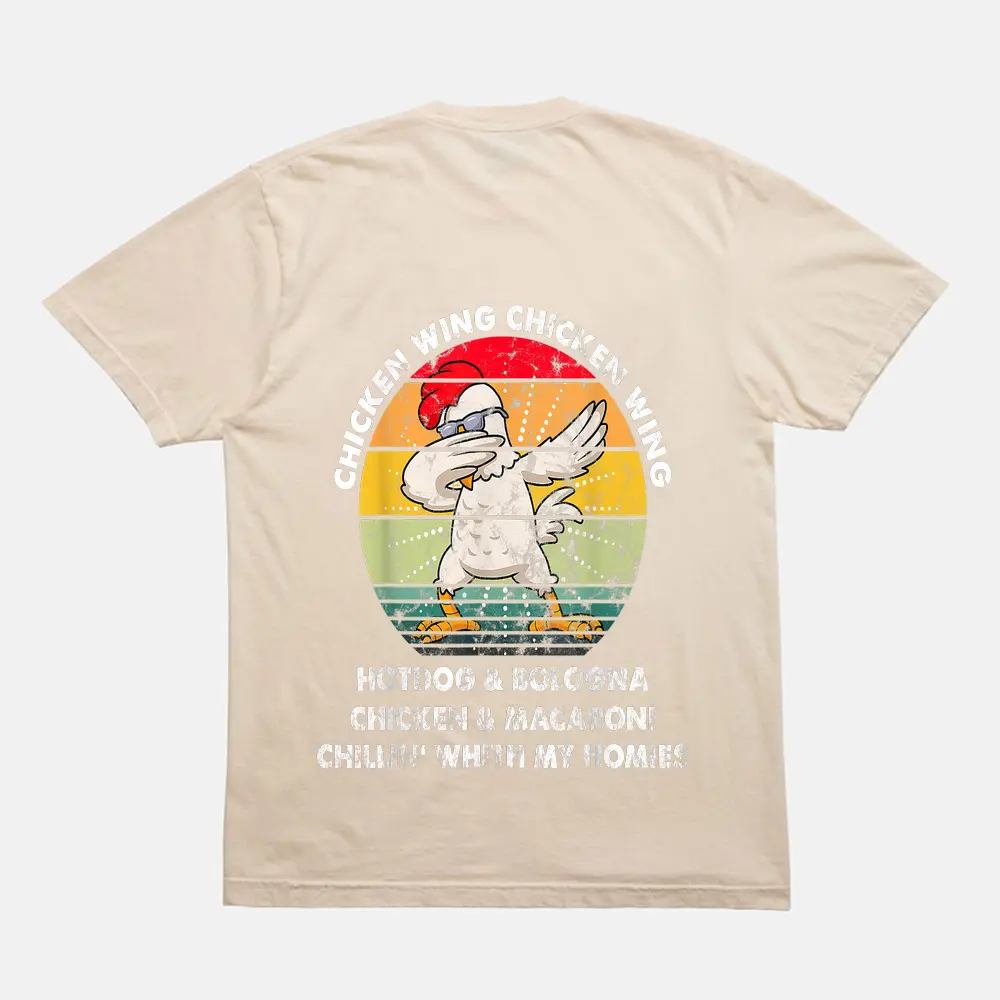 Chicken Wing Chicken Wing Song Lyric Hot Dog Bologna T-Shirt - Cream Chicken Wing Chicken Wing Song Lyric Hot Dog Bologna T-Shirt - Cream