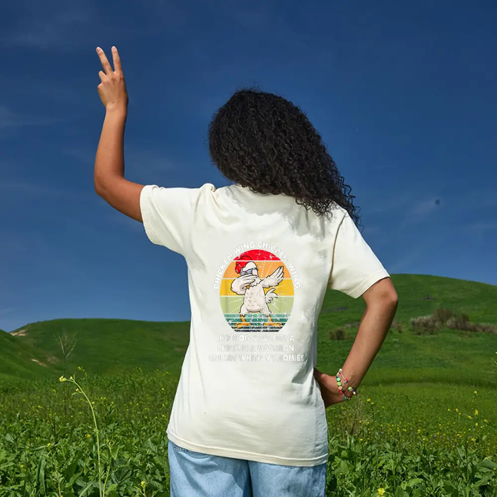 Chicken Wing Chicken Wing Song Lyric Hot Dog Bologna T-Shirt - Cream Chicken Wing Chicken Wing Song Lyric Hot Dog Bologna T-Shirt - Cream