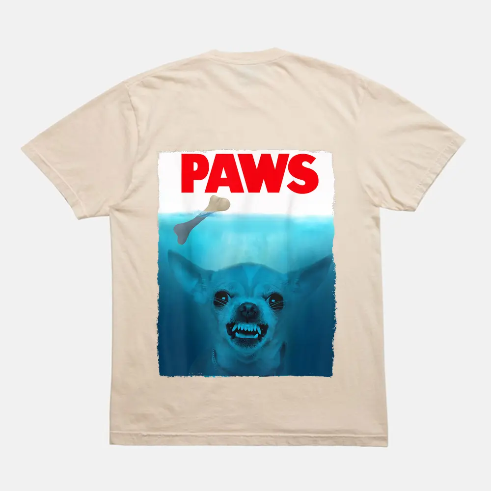 Chihuahua Dog Paws Cute Movie Poster Pet Funny T-Shirt - Cream Chihuahua Dog Paws Cute Movie Poster Pet Funny T-Shirt - Cream
