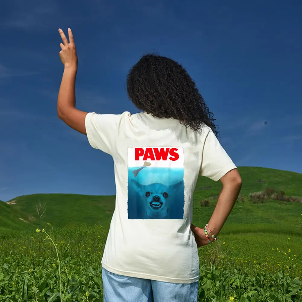 Chihuahua Dog Paws Cute Movie Poster Pet Funny T-Shirt - Cream Chihuahua Dog Paws Cute Movie Poster Pet Funny T-Shirt - Cream