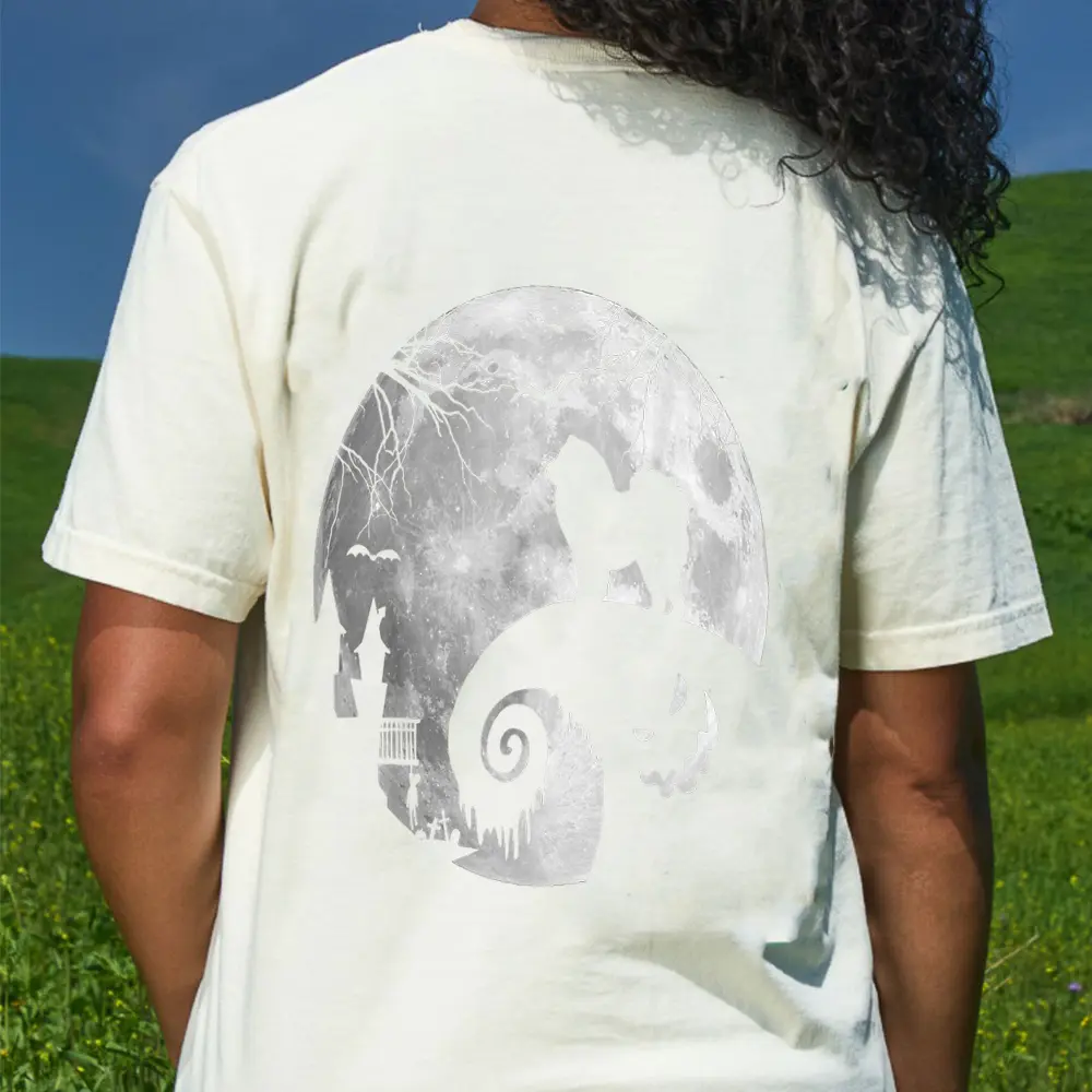 ChowChow Dog And Moon Halloween Costume Dog Lover Funny T-Shirt - Cream