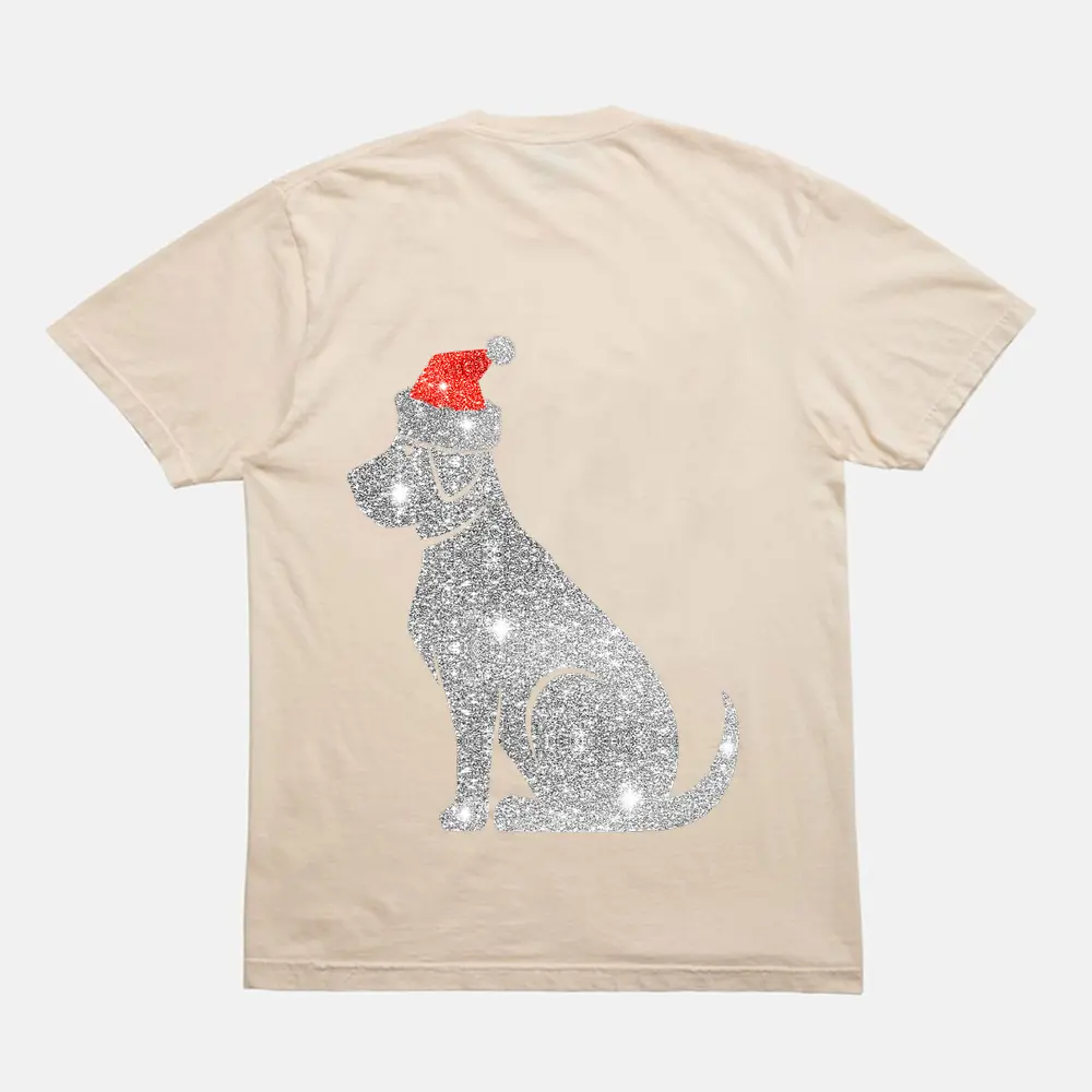 Christmas Funny Dog Diamond Santa Hat Pajama Xmas Gifts Men T-Shirt - Cream Christmas Funny Dog Diamond Santa Hat Pajama Xmas Gifts Men T-Shirt - Cream