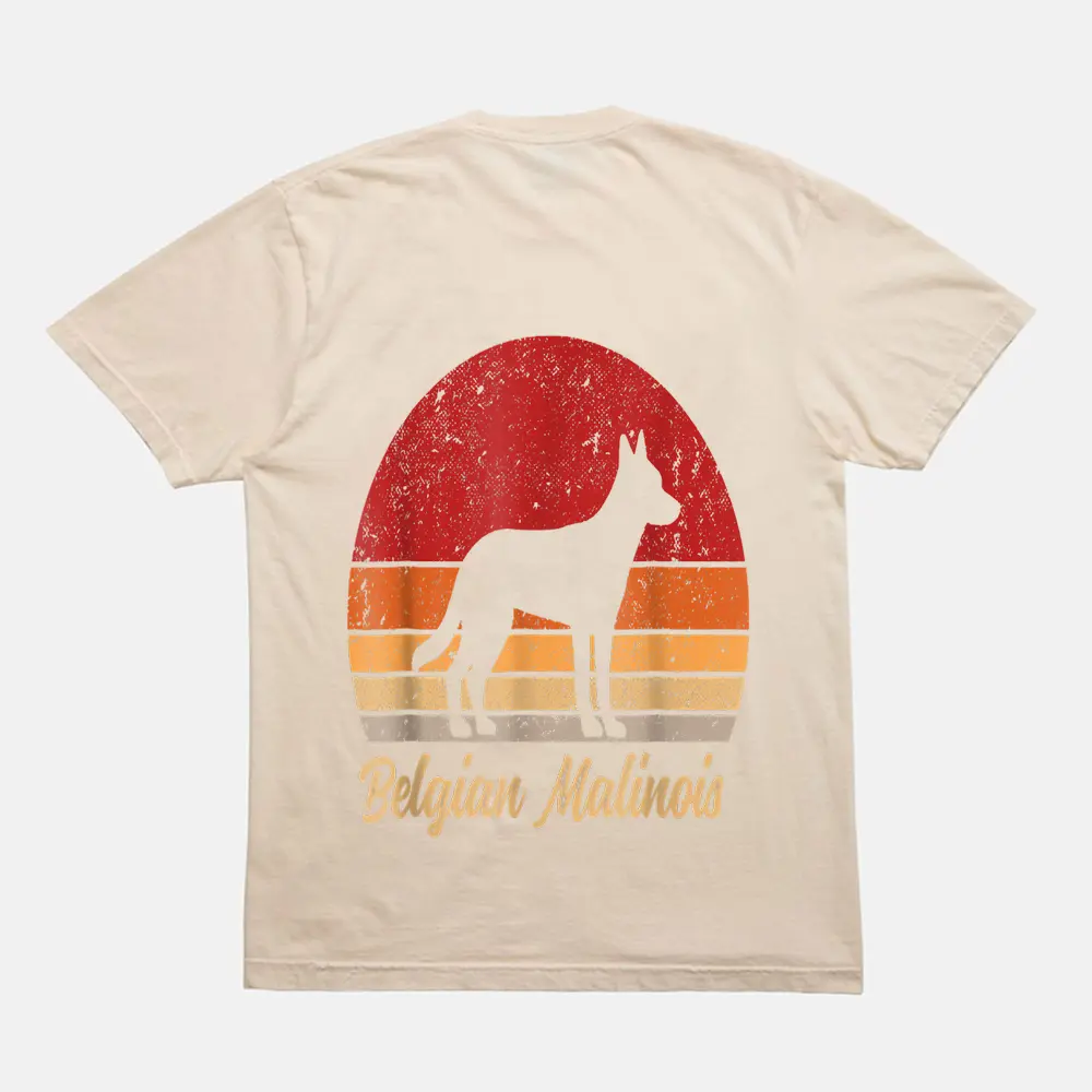 Vintage Belgian Malinois Dog Pet Lovers T-Shirt - Cream Vintage Belgian Malinois Dog Pet Lovers T-Shirt - Cream