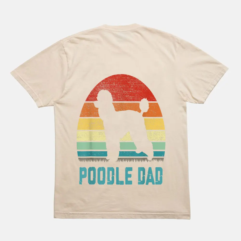Vintage Poodle Dad - Dog Lover T-Shirt - Cream Vintage Poodle Dad - Dog Lover T-Shirt - Cream