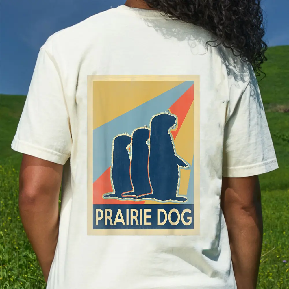 Vintage Style Prairie Dog T-Shirt - Cream