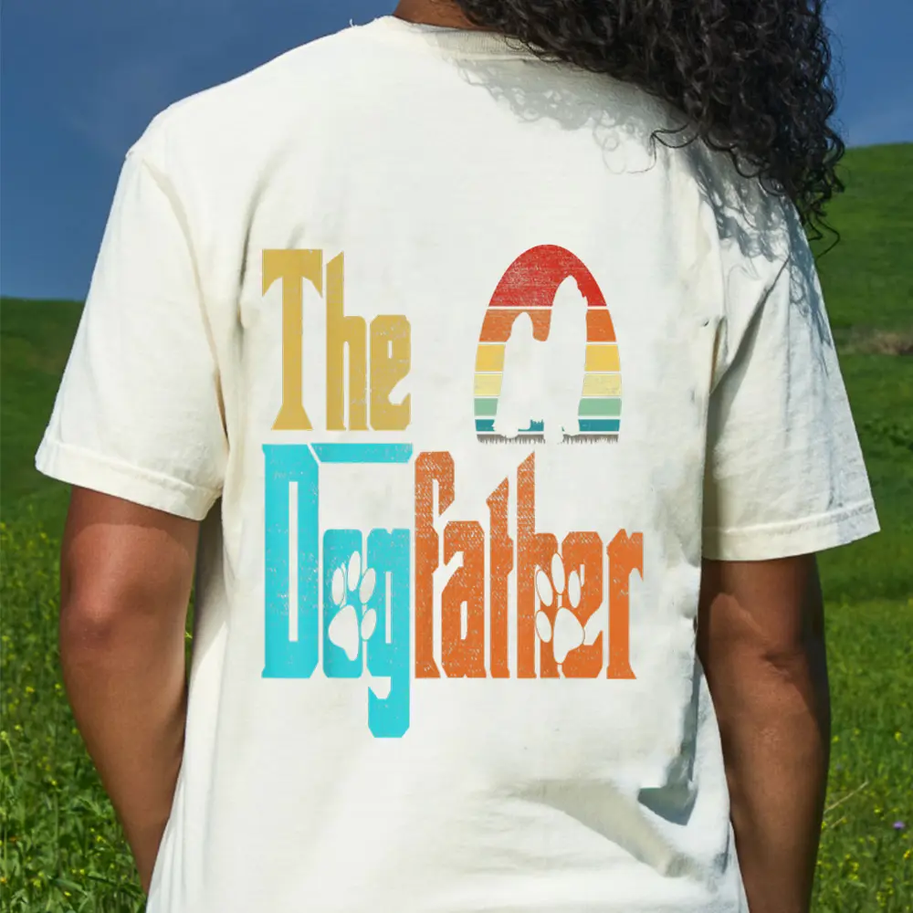 Vintage The Dogfather Shih Tzu Dog Owner T-Shirt - Cream