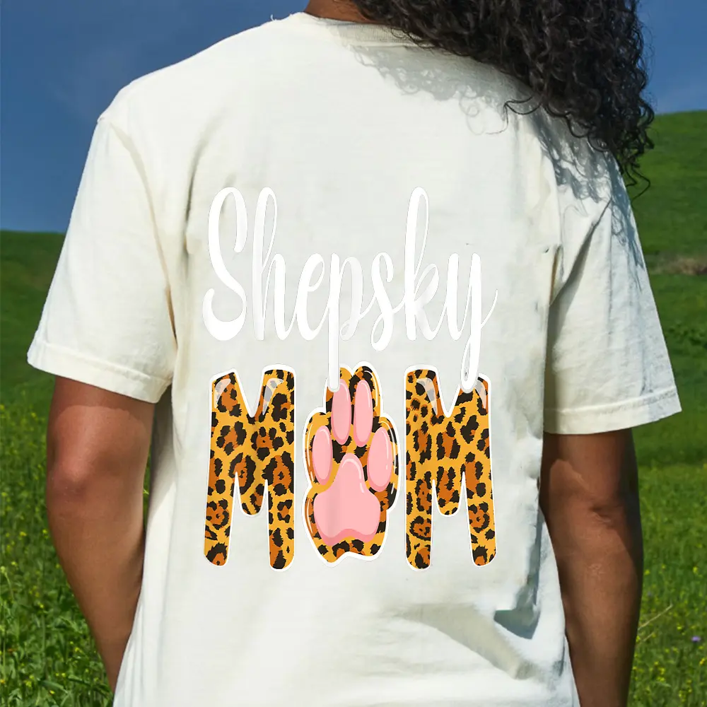 Womens Gerberian Shepsky Mom Mama For Dog Lover Mothers Day T-Shirt - Cream